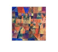 LUBOYANG Poster Ville aux trois dômes de Paul Klee Art Poster sur toile Décoration murale Sans cadre 30 x 30 cm