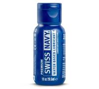 Lubrifiant à base d’eau Swiss Navy, 30 ml / 1 fl oz | Gel lubrifiant longue durée à base d’eau, sans parfum, pour couples, sextoys et la plupart des préservatifs