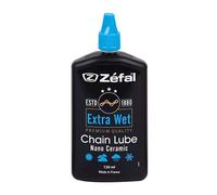 Zéfal – Lubrifiant chaîne vélo Extra Wet Lube – Céramique premium, Très longue durabilité – 120 ml