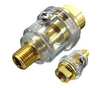 Lubrificateur miniature en ligne Lubrificateur à filetage 1/4 for outil pneumatique, compresseur d'outils pneumatiques, tuyau, huileur de tuyau, graissage automatique avec raccords de tuyau filtrants