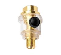 Lubrificateur miniature en ligne Mini lubrificateur de conduite d'air en ligne, huileur d'outils pneumatiques, entrées et sorties 1/4 pouce, métal for compresseurs d'air, outil de tuyauterie(1 pack)