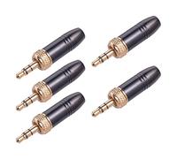 Lubrol Lavalier Lot de 5 connecteurs audio de 3,5 mm avec filetage interne M6 pour