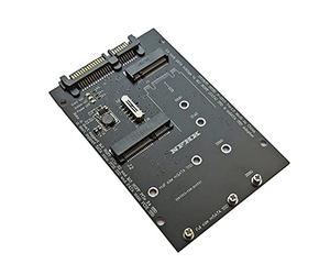 Lubrol M.2 NGFF MSATA SSD 2,5 pouces 6,0 Gbps 2 en 1 Adaptateur Convertisseur Carte Compatible avec PC Ordinateur Portable Schéma de Disque Dur
