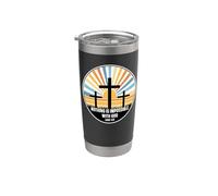 Luc 1:37 1 37 Dieu Jésus Religieux Rien Impossible Croix Gobelet isotherme en acier inoxydable double paroi