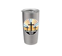 Luc 1:37 1 37 Dieu Jésus Religieux Rien Impossible Croix Gobelet isotherme en acier inoxydable double paroi