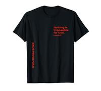 Luc 1:37, Nothing is Impossible for God, Hope, Christian T-Shirt