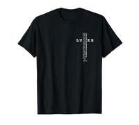 Luc 10:19 Verse biblique Foi chrétienne Avant, Croix arrière T-Shirt