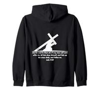 Luc 9 : 23 Prends sa Croix Tous Les Jours, suis-Moi Sweat à Capuche
