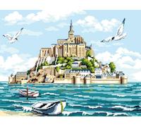 Luc Canevas Antique Le Mont Saint Michel 50x65cm