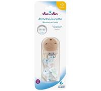 Luc Et Léa Attache Sucette Bouton Bois Multicolore