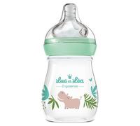 Luc et Léa Biberon Plastique Vert Hippopotame 150ml