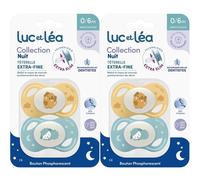 LUC ET LEA Duo de sucettes nuit anatomiques 2x1 pc(s)