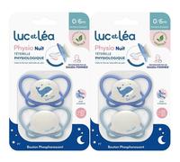 LUC ET LEA Duo de sucettes nuit physiologiques - Baleine Set(S) 2x1 pc(s)