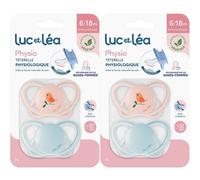 LUC ET LEA Duo de sucettes physiologiques - Oiseau Sucette(S) 2x1 pc(s)