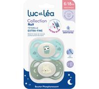 Luc Et Léa Duo Sucettes Collection Anatomiques Nuit 6-18 Moins C9 2 Pièces