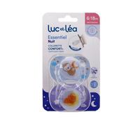 Luc et Léa Essentiel 2 Sucettes Nuit Anatomiques 6-18 mois