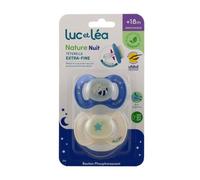 Luc et Lea Nature Sucette +18M Nuit 2uts