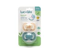 Luc et Léa Set Nature Sucette Téterelle Extra Fine 0-6m 2 Unités