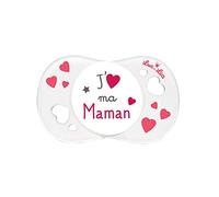 Luc Et Lea - Sucette Symetrique Silicone J'aime 0-6 Mois Luc Et Lea - J'aime Ma Maman