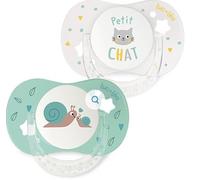 Luc et Léa, Sucettes Naissance Confort, Duo, 6-18 mois E3