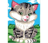 LUC - Kit canevas enfant Chat 20x25cm