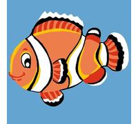 Luc Kit Canevas Soudan Poisson Clown 25x25 cm