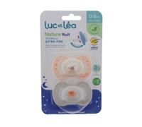 Luc & Léa 2 Sucettes Anatomiques Téterelle Extra-Fine 0-6 Mois - Modèle : Mouton Et Nuage… Multicolore
