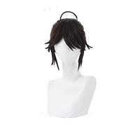 Luca Balsa Perruque de cosplay Identity V Brun foncé Queue de cheval Cheveux en fibre résistante à la chaleur + Bonnet de perruque Fête Halloween Jeu de rôle