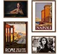LUCA® Cadre photo Collage #GF03Pr pour 4 photos Images, bois, couleur brun