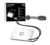 Luca Elf Aid Petit Miroir de Survie de qualité Militaire 5 x 7,6 cm, Miroir de signalisation d'urgence avec Cordon, Boussole et sifflet, Miroir de Sauvetage pour randonnée