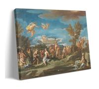 Luca Giordano Works《Scène mythologique de l'agriculture》Poster Impression sur toile moderne Décoration murale pour chambre à coucher, espace de vie 50 x 75 cm