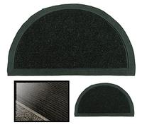 LUCA HOME - Paillasson d'entrée de Maison, Noir, 40 x 70 cm, Demi-Lune en Caoutchouc, Base antidérapante, Facile à Nettoyer, Absorbant, pour extérieur et intérieur