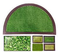 LUCA HOME Paillasson d'entrée Maison 40 x 70 cm en Caoutchouc et Gazon Artificiel Base antidérapante, paillasson, Facile à Nettoyer, Paillasson Absorbant, Fepu, pour extérieur et intérieur
