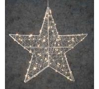 Luca Lighting Guirlande de Noël Ster LED - 58x8x58 cm - Métal - Blanc