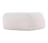 Pouf Effet Crochet "Luca" 60cm Crème