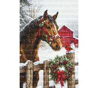 Luca-S a compté le kit Tappiserie "Gold Collection Holiday Magic", 18x27cm