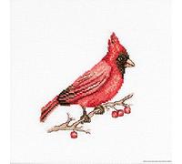 Luca-S B1156 Cardinal Kit de point de croix en coton Multicolore 10 x 9 cm