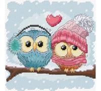 Luca-S B1400 Kit de broderie au point de croix Motif chouettes