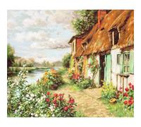 Luca-S B571 Paysage Kit de point de croix Coton Multicolore 42,5 x 34 cm