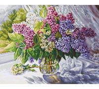 Luca-S B7015 Kit de broderie au point de croix Lilas Bouquet