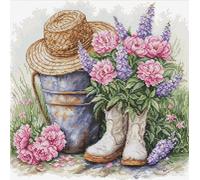 Luca-S B7036 Kit de broderie au point de croix compté pour adultes Motif jardin