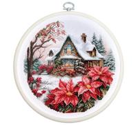 Luca-S BC227 Kit de broderie au point de croix avec cerceau inclus Little House in The Forest pour adultes