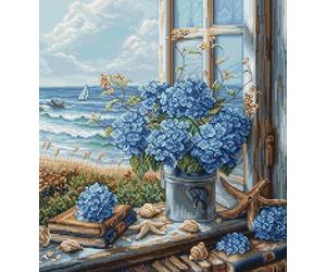 Luca-S BU5065 Kit de broderie au point de croix compté pour adultes Motif vue sur la mer