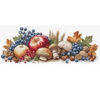 Luca-S BU5071 Kit de broderie au point de croix compté pour adultes Motif récolte d'automne Doré