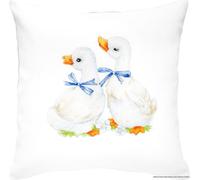 Luca-S coussin point de croix avec dos de coussin "oie", motif à compter, 40x40cm