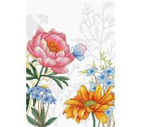 Luca-S Ensemble point de croix "fleurs et papillon", motif de comptage, 22,5x31,