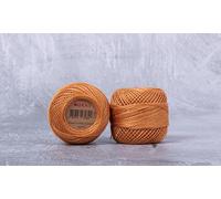 Luca-S Fil à broder en coton perlé de qualité supérieure, taille 8, 100 % coton égyptien, fil à broder, certifié Oeko Tex, 10 g par pelote, couleur 358