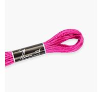 Luca-S Fil de coton pour broderie à la main, écheveaux de 8 mètres, couleur 64/DMC 3805/ancre 62, fil à broder pour point de croix
