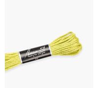 Luca-S Fil de coton toronné pour broderie à la main, écheveaux de 8 mètres, couleur 274/DMC 472/ancre, fil à broder, fil de point de croix