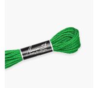 Luca-S Fil de coton toronné pour broderie à la main, écheveaux de 8 mètres, couleur 284/DMC 700/ancre 228/245, fil à broder, fil de point de croix